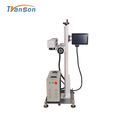 Fliegen-Art Faser-Laser-Markierungs-Maschine Raycus 30W für Dose PVC sackt Plastikflaschen-Laser-Markierungs-Maschinen-Fliege 90 Grad ein